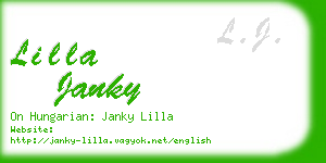lilla janky business card